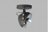 Plafondlamp Head spot 1 lichts powder-coating zwart