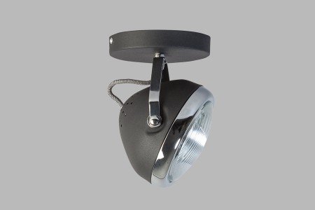 Plafondlamp Head spot 1 lichts powder-coating zwart