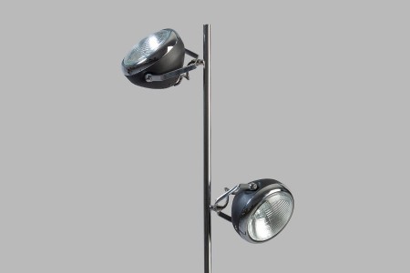 Vloerlamp Head 2 lichts powder-coating zwart